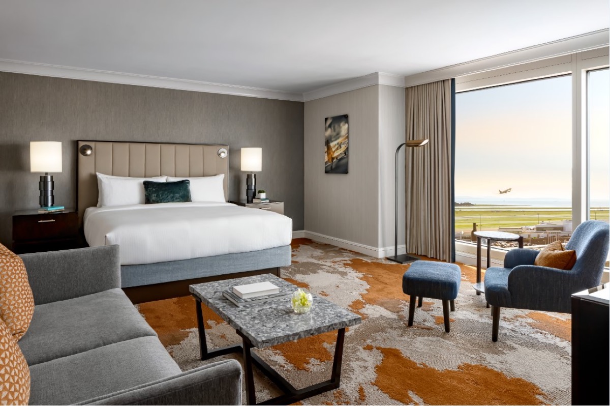 Renovated hotel suite